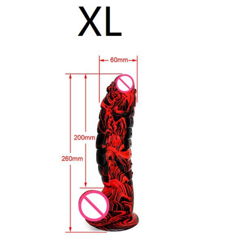 Couple's World Mixed Color Alien Dinosaur Scales Simulation Dildo Women's Liquid Silicone Dild Sexy Masturbator