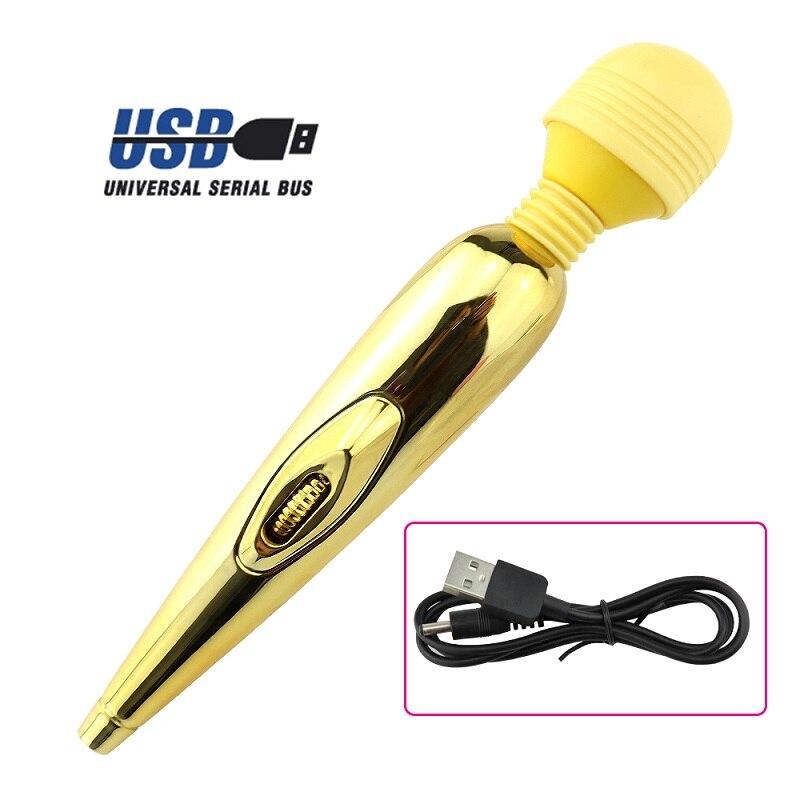 AV Vibrator Rechargeable Magic Wand Clit Massager Vagina Clitoris Stimulator Female Masturbation Adult Sex Toys for Women