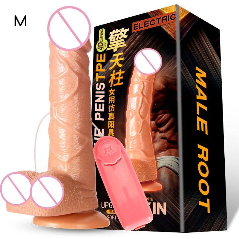 Realistic Female Vibrator Dildo Huge Remote Control Penis with Suction Cup G-Spot Masturbation Sex Toys for Women