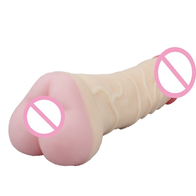 สมจริงซิลิโคนชาย Masturbator เพศของเล่นพ็อกเก็ตหีจริงช่องคลอด Anal Massager คู่ Unisex Sex Shop สำหรับ18ผู้ใหญ่เครื่องมือ