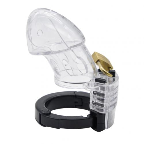 Mini Male Chastity Cock Cage Penis Belt Lock with Four Rings Gay G-spot Stimulator Adults Sex Toys for Man