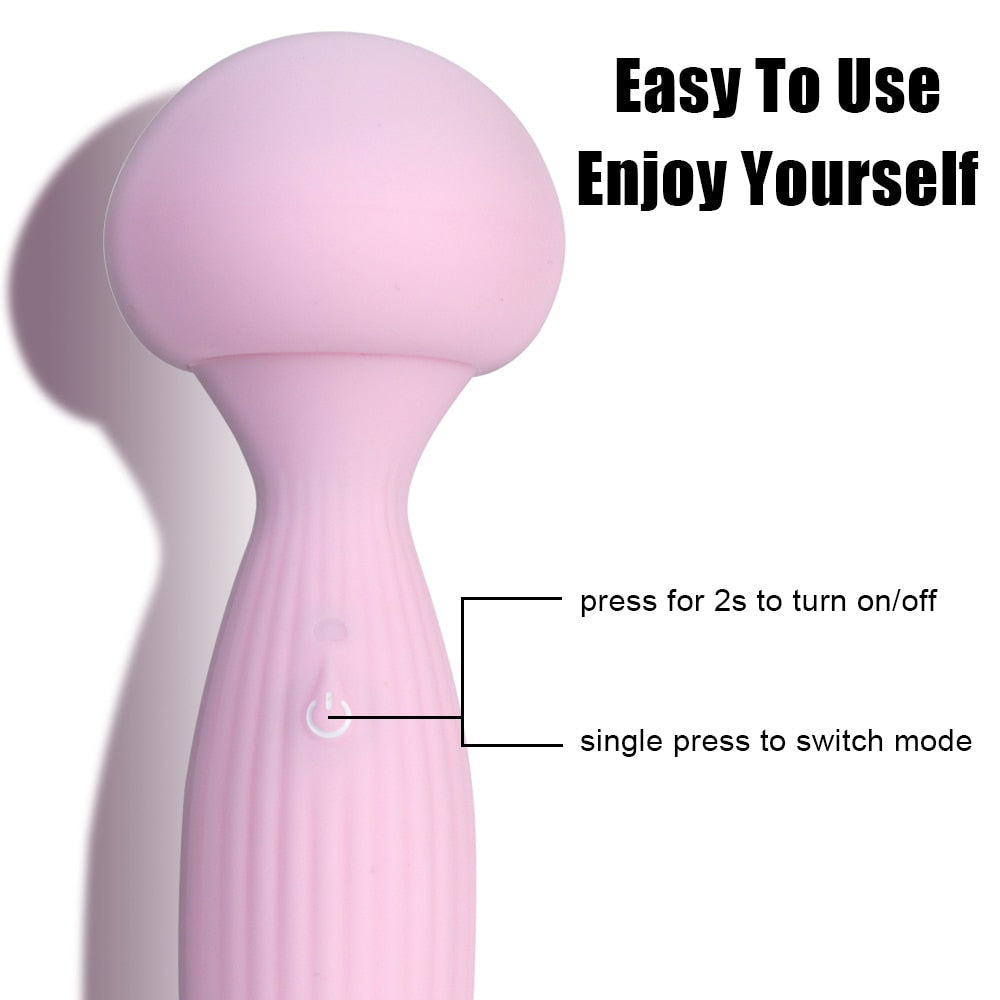 16CM Sexy Mushroom Vibrator for Women Clitoris Stimulator Anal Butt Plug Female Masturbator Erotic Sex Toy