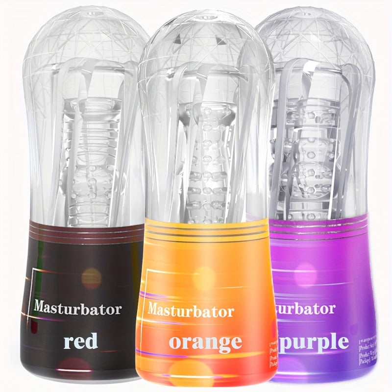 Transparent Crystal Masturbation Cup Male Use Masturbation Penis Exerciser Adult Supplies