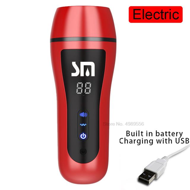 18 + ชายช่วยตัวเอง ปั๊มเพิ่มขนาดช่องคลอด Vibrator ฝึกความอดทน 10 สปีด ช่องคลอดเทียม เครื่องมือช่วยชะลอการหลั่ง เซ็กส์ทอยสำหรับผู้ชาย