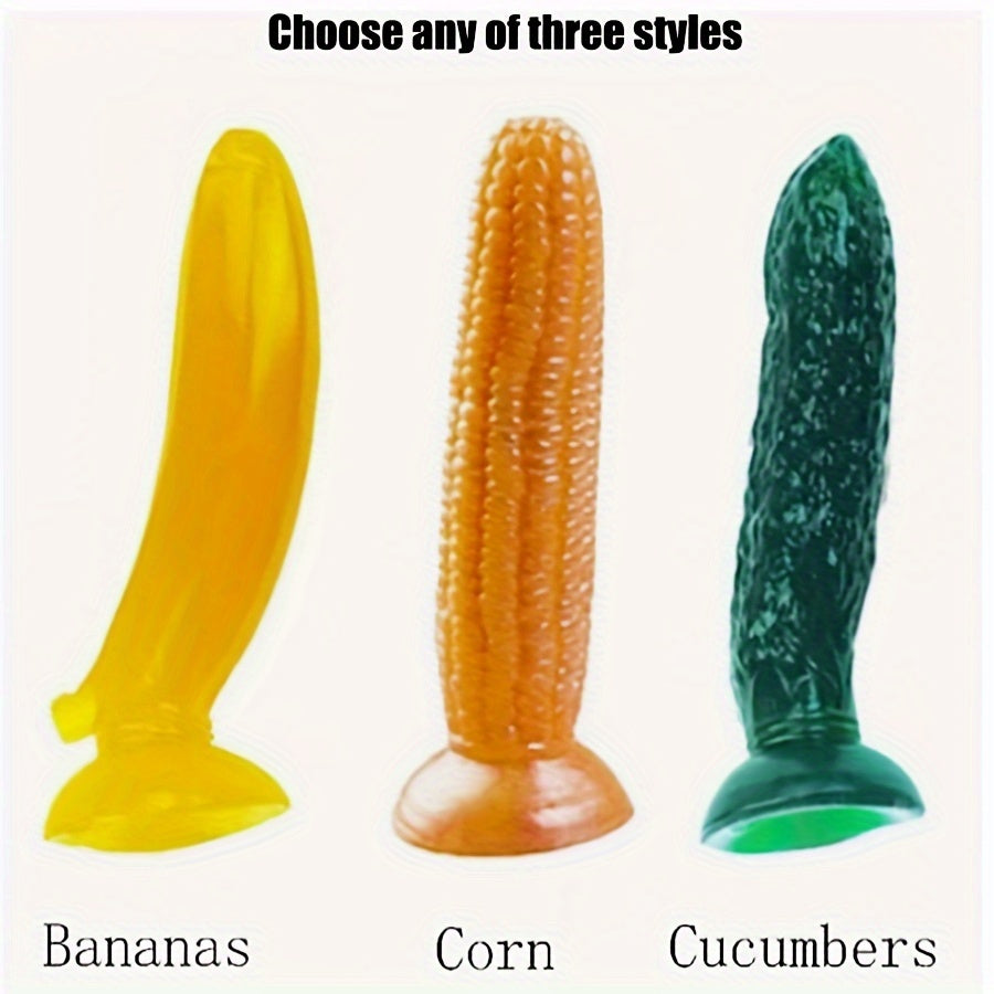 Soft Silicone Vegetable Models - Cucumber. Corn. Banana - Perfect For Kitchen Decor & Relax - Unique Gift For Women