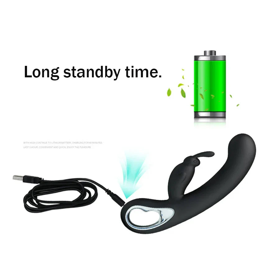 2 in1 G Spot Rabbit Vibrator Dildo Female Sex Toys For Women Vibrators Nipple Clitoris For Adult Massager Masturbators Products