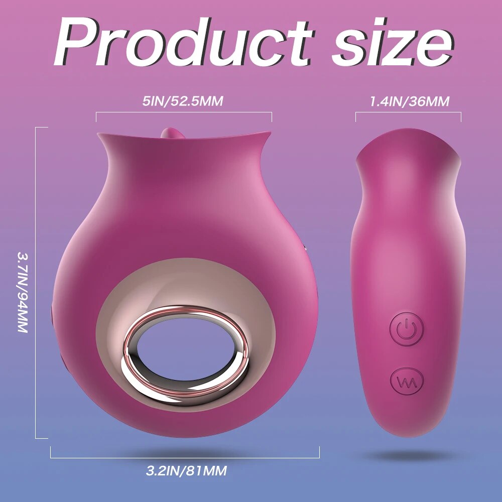 Clitoral Sucking Vibrator for Women Licking Tongue Sex Toy Nipple Stimulator