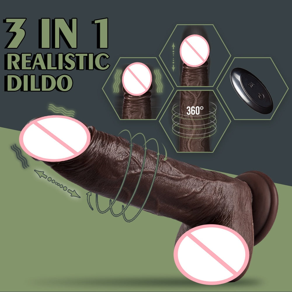 Automatic Masturbation Dildo for Women Heating Orgasm Vibrating Penis for Couples