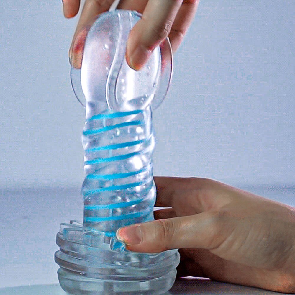 Vacuum-controlled artificial vagina for men, "vagina in a can".
