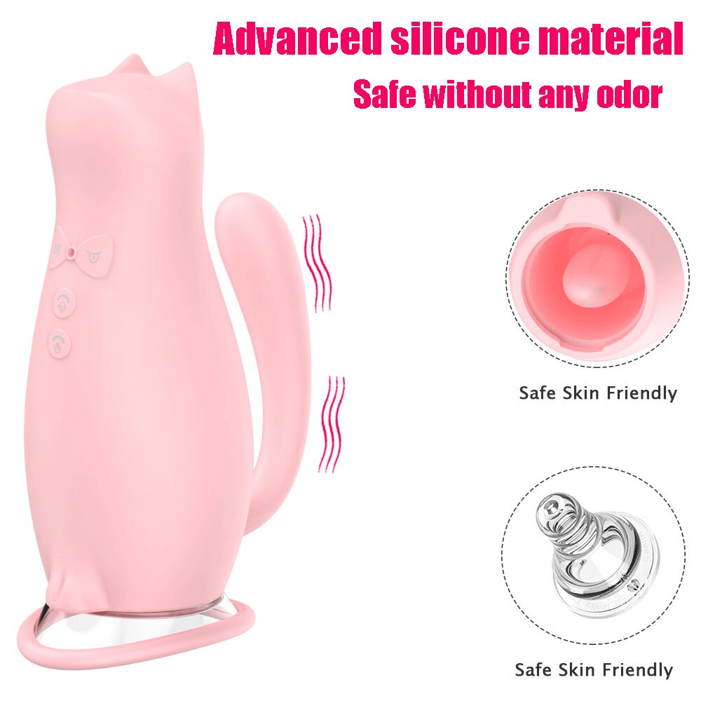 Rose Tongue Bite Vibrator, Vaginal Suction Vibrator, Clitoris Stimulator Sex Toy, Intimate Products for Women