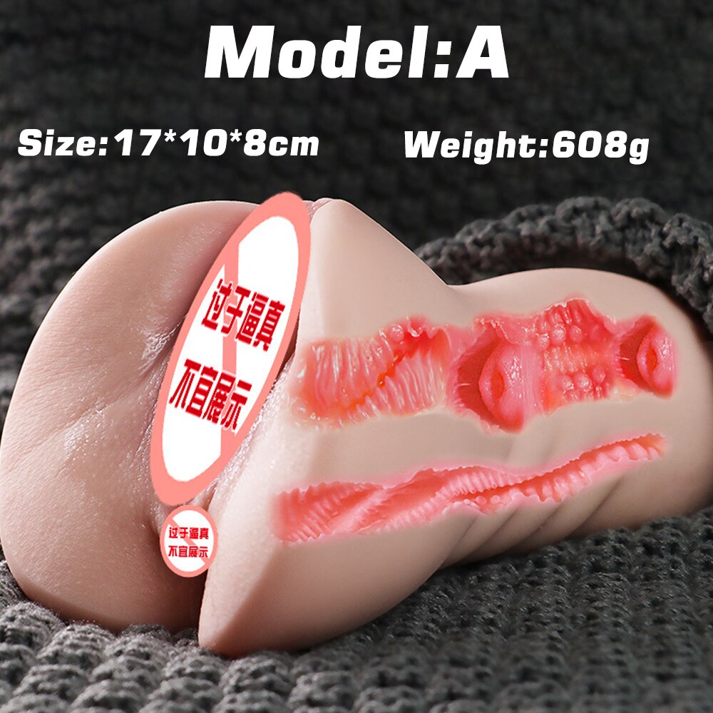 จิ๋มกระป๋องซิลิโคนแท้สำหรับผู้ชายอุปกรณ์ช่วยตัวเองสำหรับผู้ชาย