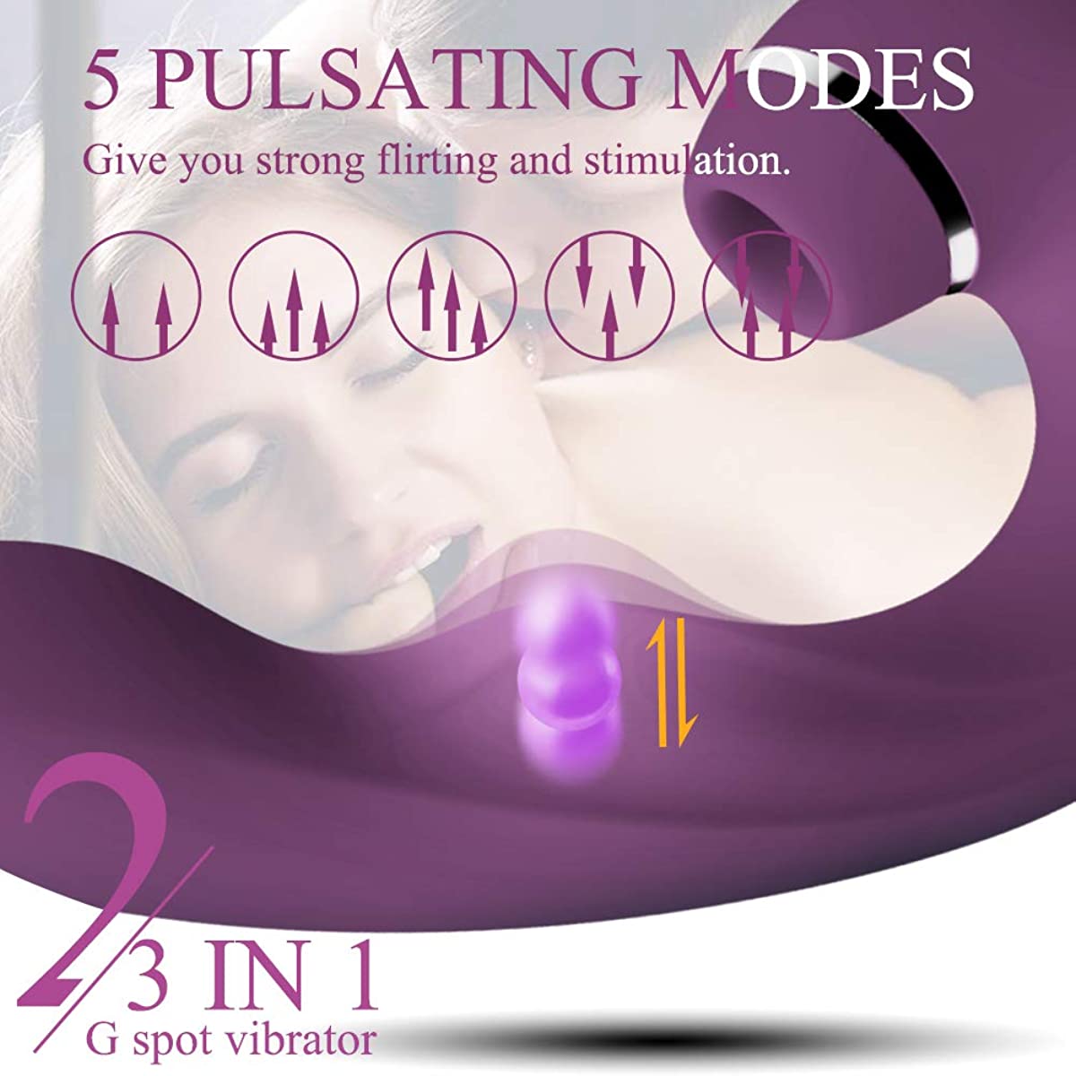 3-in-1 ดูดเร้าใจ Vibrator ที่มีประสิทธิภาพ Clitoral กระตุ้นช่องคลอดเซ็กซ์ทอยสำหรับสตรี