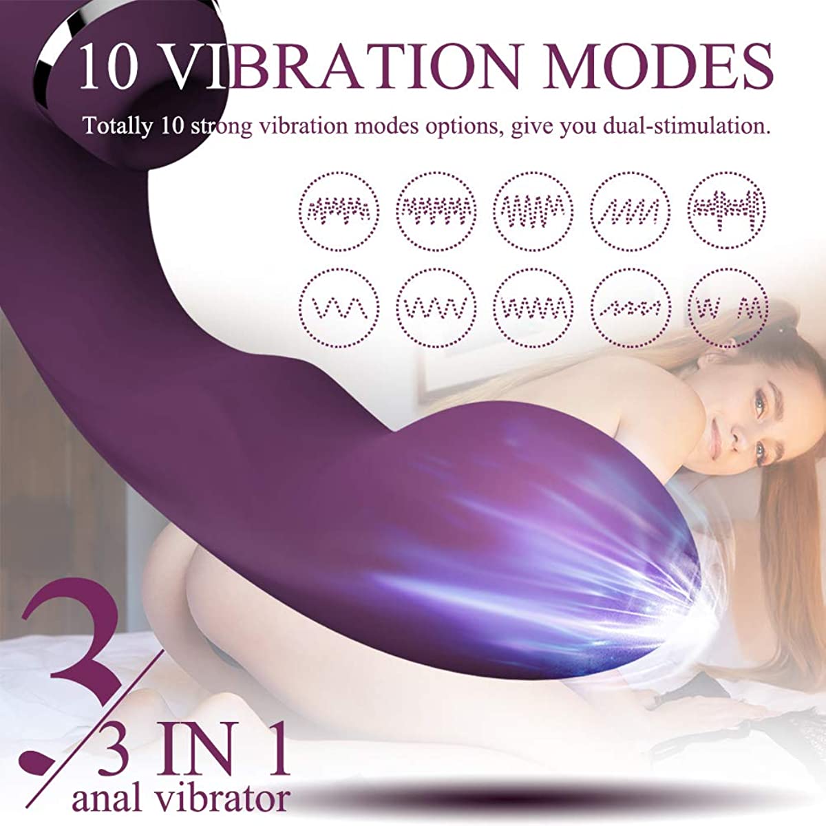 3-in-1 ดูดเร้าใจ Vibrator ที่มีประสิทธิภาพ Clitoral กระตุ้นช่องคลอดเซ็กซ์ทอยสำหรับสตรี