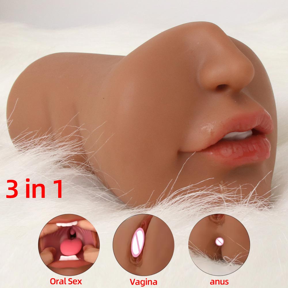 3D Realistic Oral Masturbation ชายคอหีเพศช่องคลอดจริง Pussy Sextoy สำหรับชาย3ใน1 Masturbstor ผู้ใหญ่อมควย sex Choop