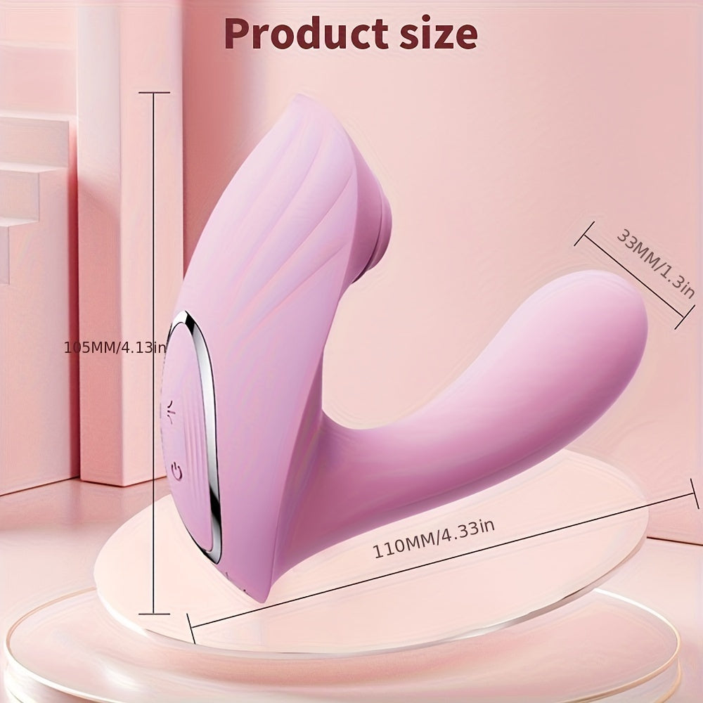Wearable Butterfly Vibrator Panty - USB Rechargeable. 9-Frequency G-Spot & Clitoral Stimulation with Sucking Massage for Women - Adult Sex Toy for Couples