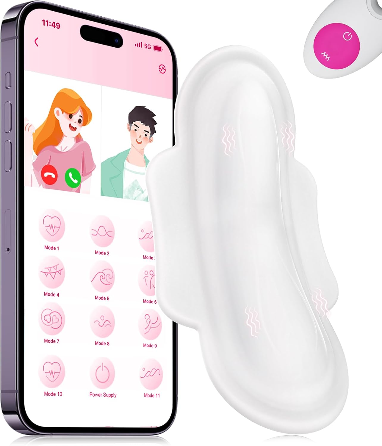 กางเกงในแบบสวมใส่ APP รีโมทควบคุมเครื่องสั่นสำหรับผู้หญิงหรือคู่รัก ของเล่นทางเพศสำหรับผู้ใหญ่ เครื่องสั่นรูปไข่ผีเสื้อขนาดเล็กสำหรับกระตุ้นคลิตอริส ของเล่นรูปกุหลาบ เครื่องกระตุ้นจุด G และช่องคลอดพร้อมเครื่องเลียลิ้นจำลอง