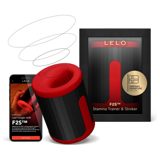 LELO F2S Stamina Trainer & Stroker with 14 Pleasure Settings. App and an AI Mode. Male Masturbator Sex Toy for Men. Male Sex Toy. Hands Free Masturbators. Penis Pump. Blowjob Adult Toys Vibrator. Red