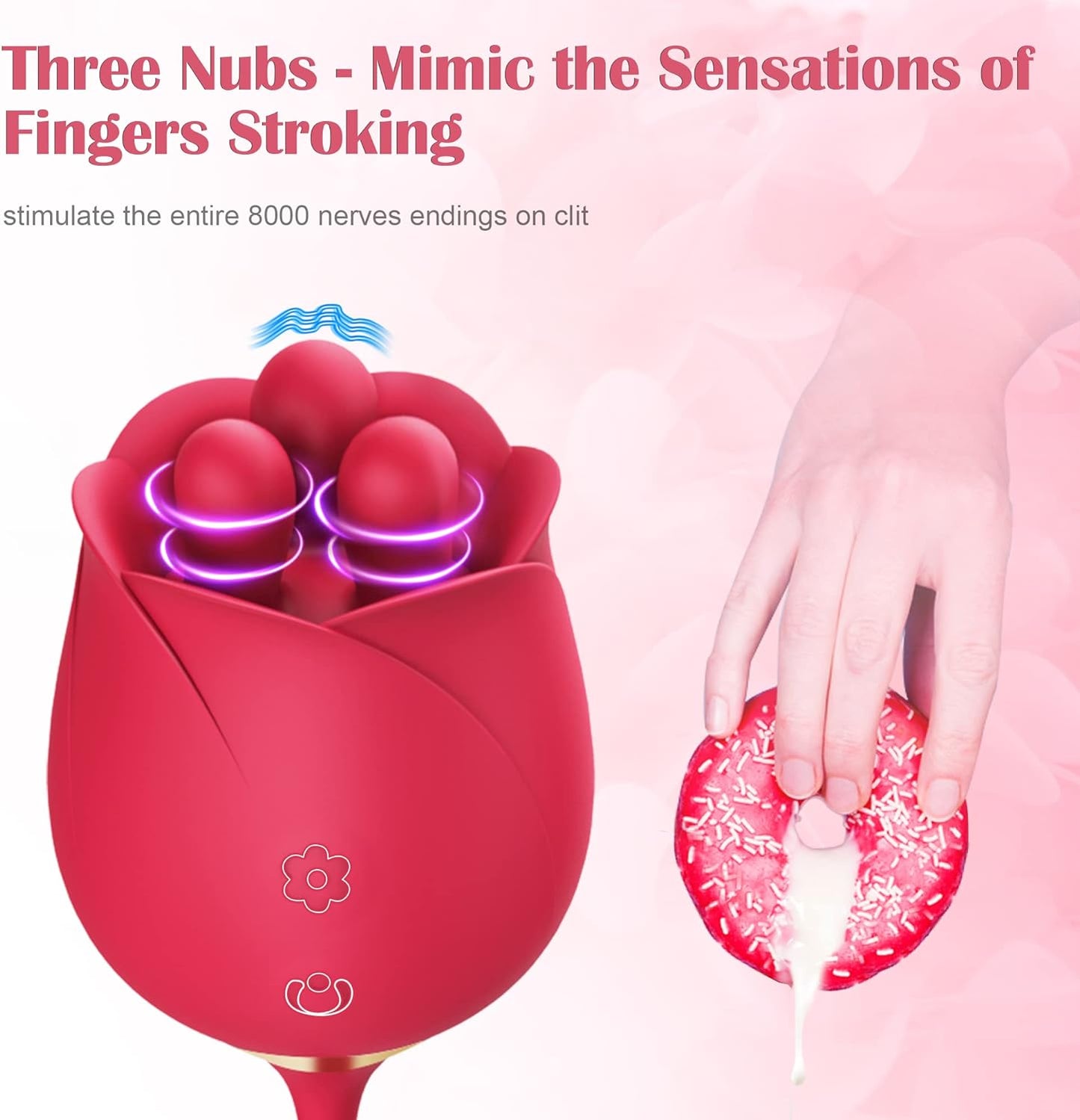 ของเล่นทางเพศ Rose Dildo Vibrator - กุหลาบของเล่นทางเพศ Dildos สอดใส่. เครื่องสั่น Fondling ของเล่นสำหรับผู้ใหญ่. เครื่องสั่นสำหรับผู้หญิง กระตุ้นคลิตอริส. อุปกรณ์กระตุ้นความสุขทางเพศสำหรับคู่รัก. Consoladores Vibradores