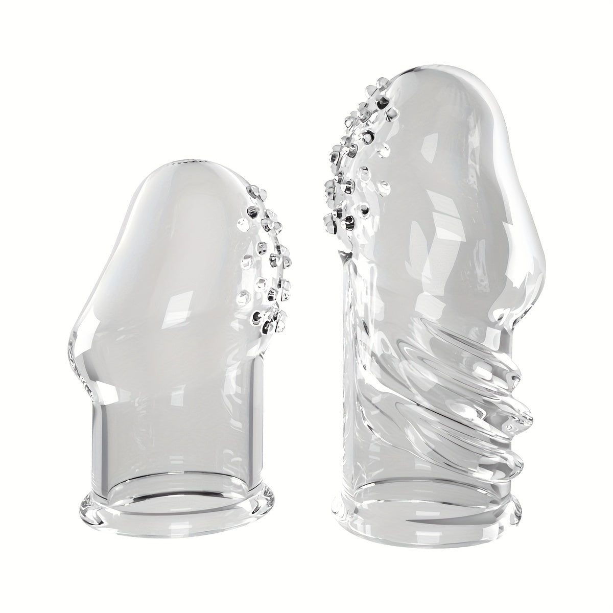 2pcs Transparent Permanent Empty Penis Sleeve. Soft Elastic TPE Material. Delayed Ejaculation Penis Ring. Reusable Dildo Penis Sleeve. Granular Texture Penis Extender. Physical Sensitivity Reduction. Penis Expansion For Men And Couples To Use Sex Toy