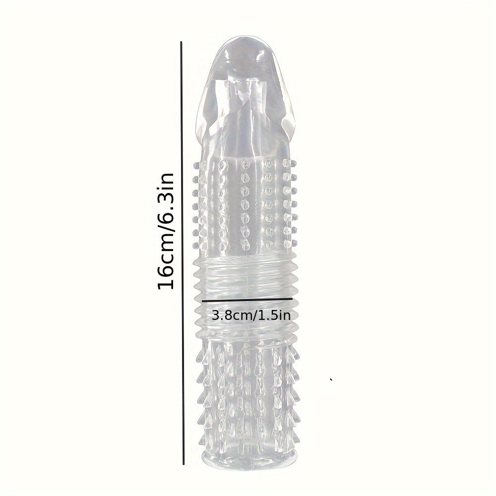 ของเล่นทางเพศสำหรับผู้ใหญ่ชายแบบคริสตัล ปลอกสวมอวัยวะเพศชาย ปลอกเพิ่มขนาดอวัยวะเพศชาย นำกลับมาใช้ใหม่ได้ ช่วยชะลอการหลั่ง เพิ่มความสนุกและความตื่นเต้นสำหรับชาย หญิง และคู่รัก