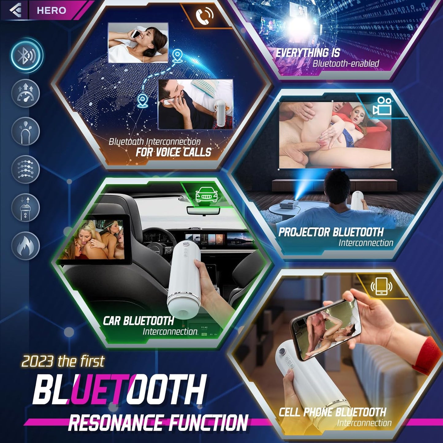 เครื่องช่วยสำเร็จความใคร่ชายอัตโนมัติ 6 in 1 ของเล่นช่วยสำเร็จความใคร่ชายพร้อมระบบขับเคลื่อน CVT และการสั่น 10 ระดับ เครื่องช่วยสำเร็จความใคร่ชายแบบพกพาควบคุมด้วยบลูทูธพร้อมระบบทำความร้อน ของเล่นทางเพศสำหรับผู้ชายช่วยสำเร็จความใคร่พร้อมหูฟัง