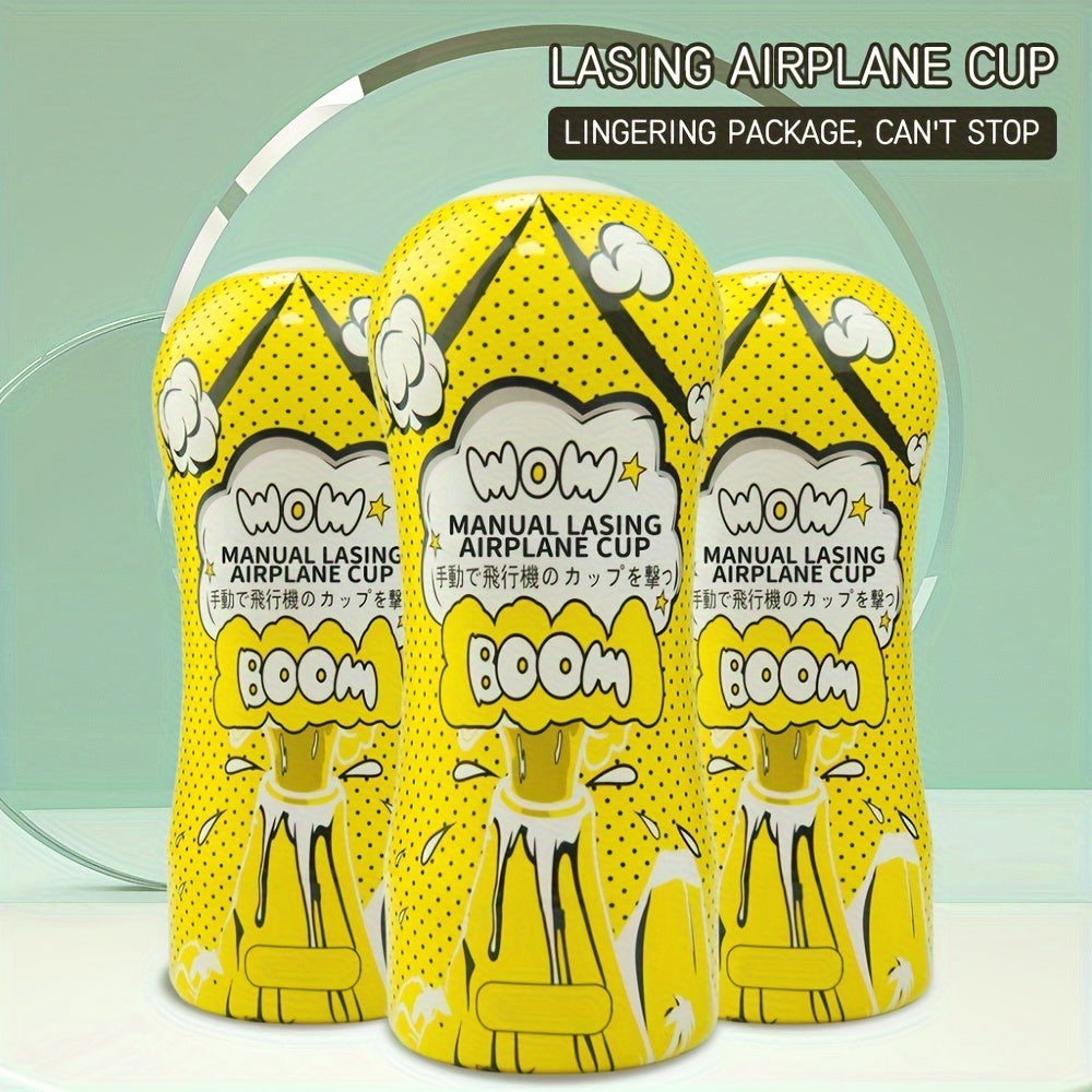 เครื่องมือช่วยกระตุ้นสำหรับผู้ชายแบบใช้มือ (Manual Lasing Airplane Cup): วัสดุ TPE เหมาะสำหรับการล้างด้วยมือ ไม่ต้องใช้ไฟฟ้า