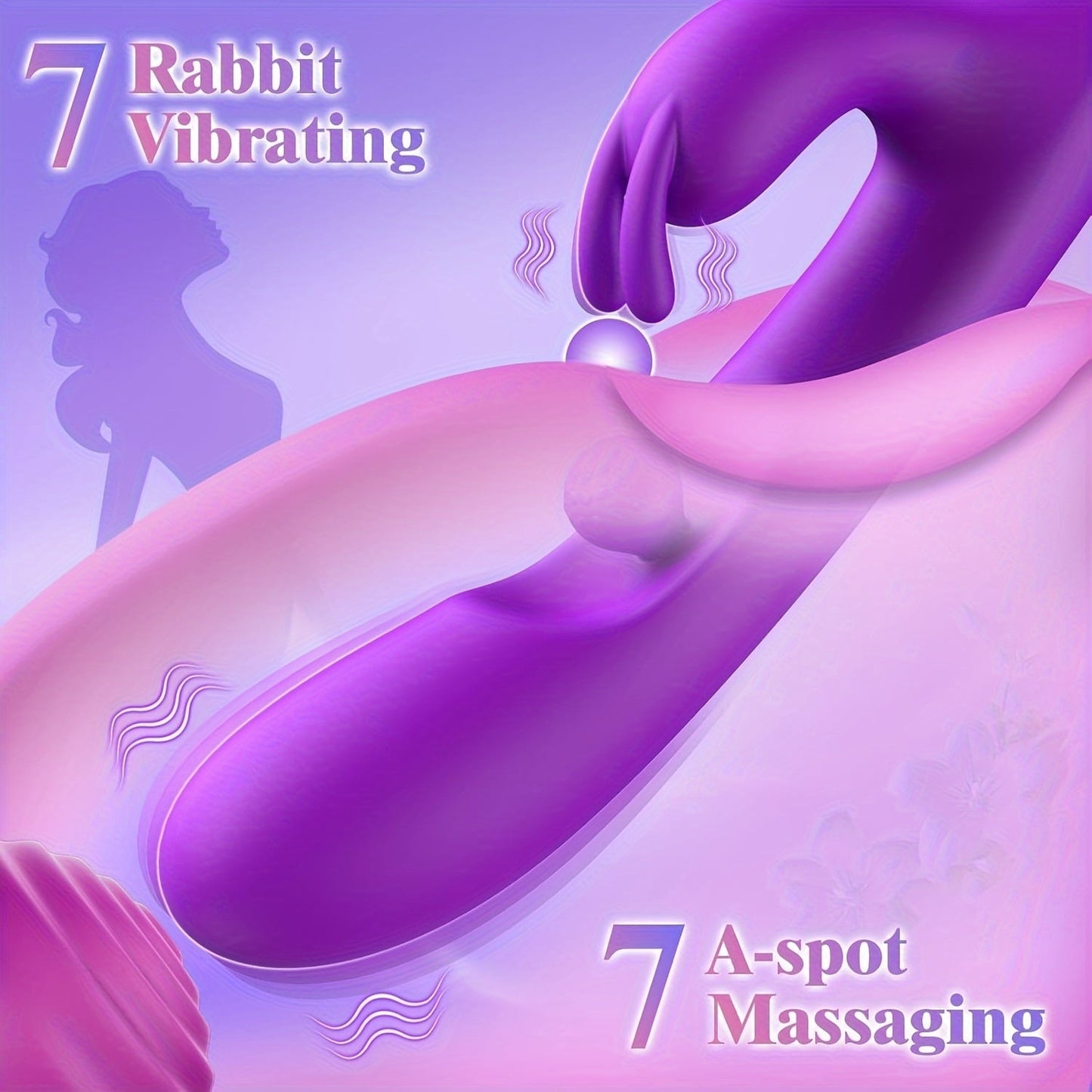 G Spot Vibrator Sex Toys - อุปกรณ์กระตุ้นความสุขทางเพศสำหรับผู้ใหญ่ 3-in-1 พร้อมโหมดการถู 10 แบบ, การสั่น 7 แบบ และการนวด 7 แบบ. อุปกรณ์กระตุ้นคลิตอริส Dildo Rabbit Vibrators ของเล่นทางเพศสำหรับผู้หญิงและคู่รัก สีม่วง