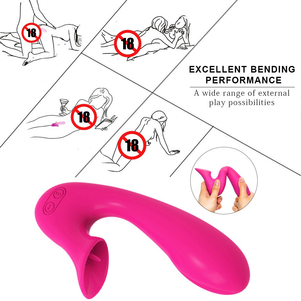 Abhoth Tongue Lick เครื่องสั่นลิ้นสำหรับผู้หญิง 12 สปีด เครื่องนวดไฟฟ้า AV จุด G เครื่องสั่นสำหรับผู้หญิง ของเล่นเซ็กซี่สำหรับผู้ใหญ่ 18+