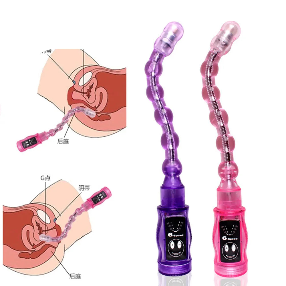 ของเล่นทางเพศสำหรับผู้หญิง เครื่องสั่นทางทวารลูกปัดแบบปรับได้ ของเล่นสำหรับยั่วเย้า ผลิตภัณฑ์ทางเพศสำหรับผู้ใหญ่หญิงที่น่าสนุก เครื่องช่วยสำเร็จความใคร่ จุดจี สติ๊กปลั๊ก