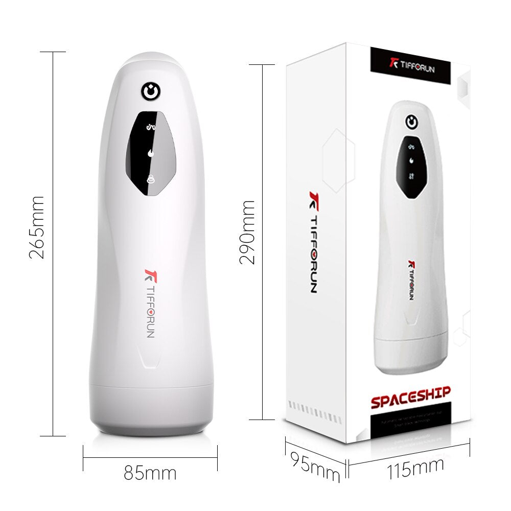 Aeclove เครื่องสั่นอัตโนมัติสำหรับช่วยตัวเองชาย อุปกรณ์ช่วยสำเร็จความใคร่แบบดูด ขยายช่องคลอดเทียมเหมือนจริง อุปกรณ์ช่วยสำเร็จความใคร่อุ่น