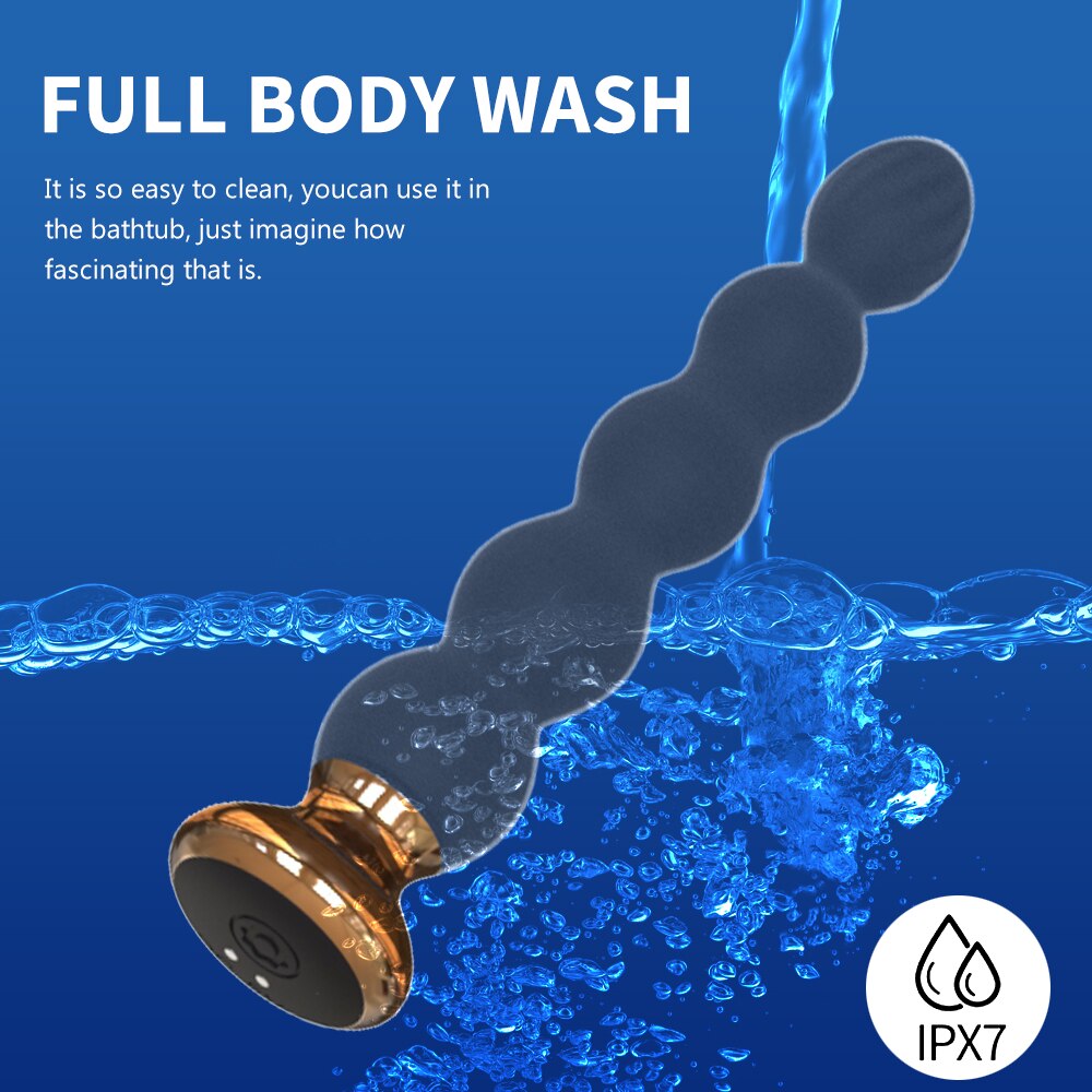 รีโมทคอนโทรลไร้สาย Anal Vibrator สำหรับผู้หญิงลูกปัด Anal นวดต่อมลูกหมาก Butt Plug กระตุ้นเซ็กซ์ทอยสำหรับชายหญิงคู่