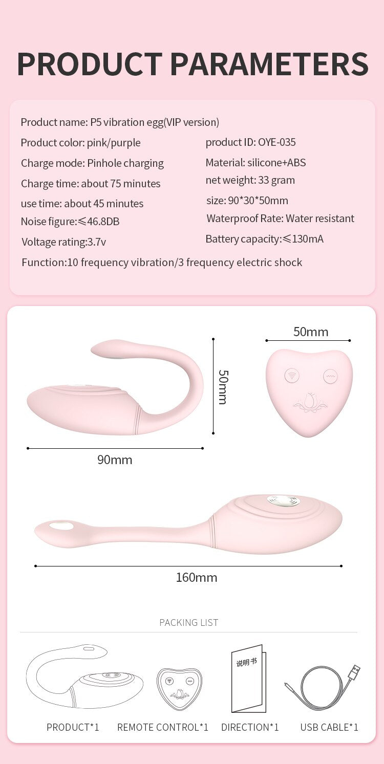 ไข่สั่นไข่สั่นสำหรับกระโดดไข่ไร้สายรีโมทคอนโทรลไฟฟ้าช็อต Anal Clitoris กระตุ้นผลิตภัณฑ์สำหรับผู้ใหญ่เซ็กซ์ทอย