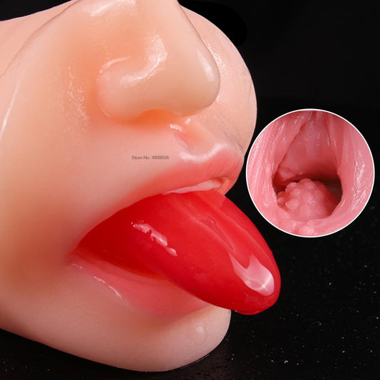 ช่องคลอด Anal อมควยของเล่นสำหรับผู้ใหญ่หีคู่มือเพศเร้าอารมณ์เครื่องที่สมจริงช่องปากด้วยลิ้นชายอวัยวะเพศชาย Masturbators