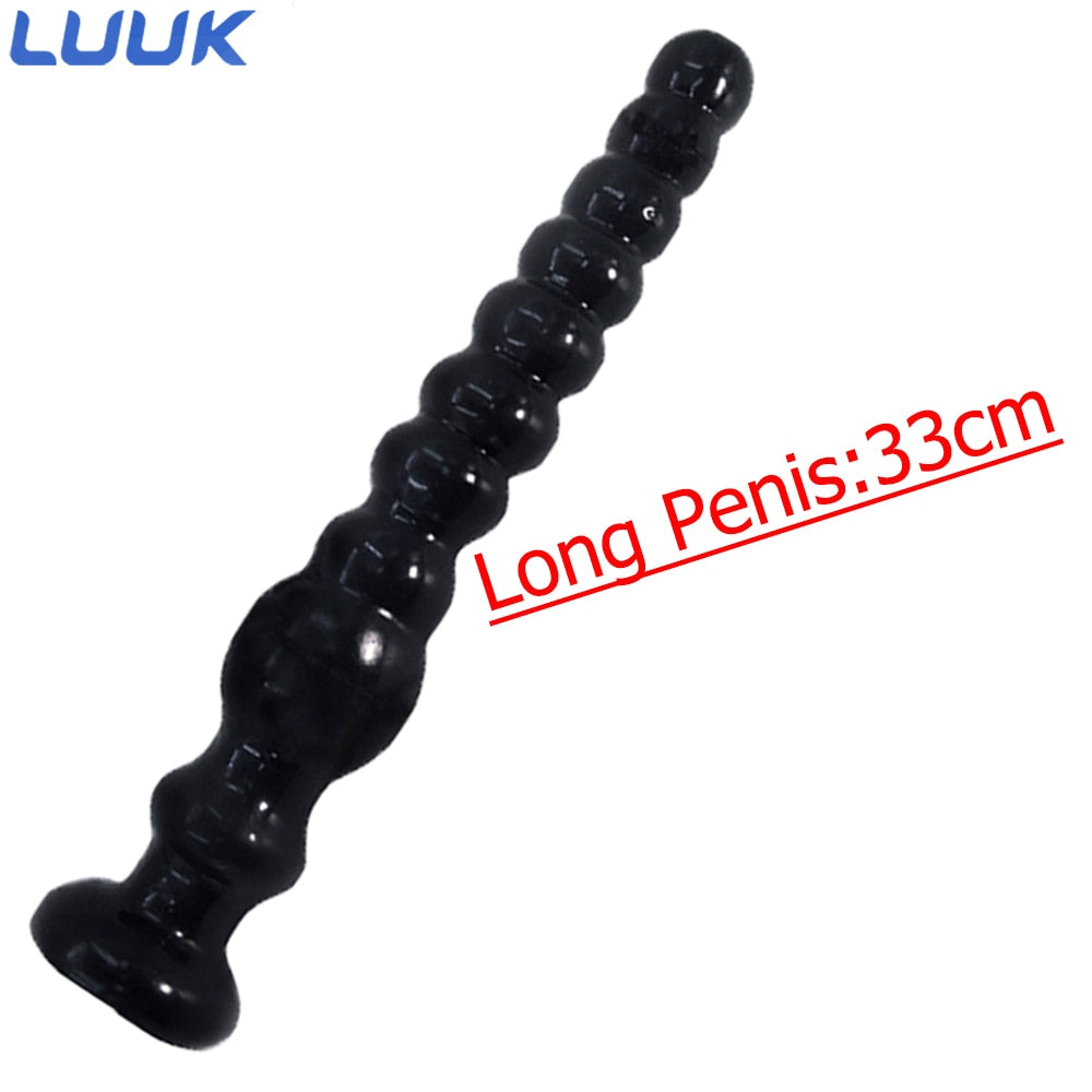 Anus Backyard Beads จุกเสียบก้นแบบยาวพร้อมฐานจุ๊บยางสำหรับนวดต่อมลูกหมาก ของเล่นทางเพศสำหรับผู้หญิง ผู้ชาย ผลิตภัณฑ์สำหรับผู้ใหญ่