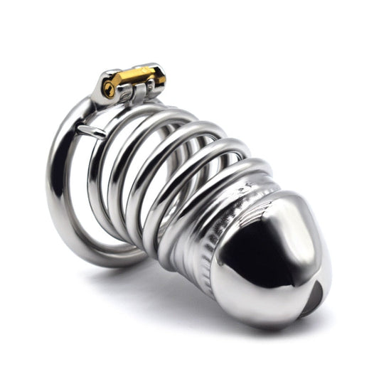 BDSM Adult Sex Toys Penis Cage Dick Ring Chastity Fetish Gay Slave Penis Extender Stainless Steel CB Lock Leten Scrotum