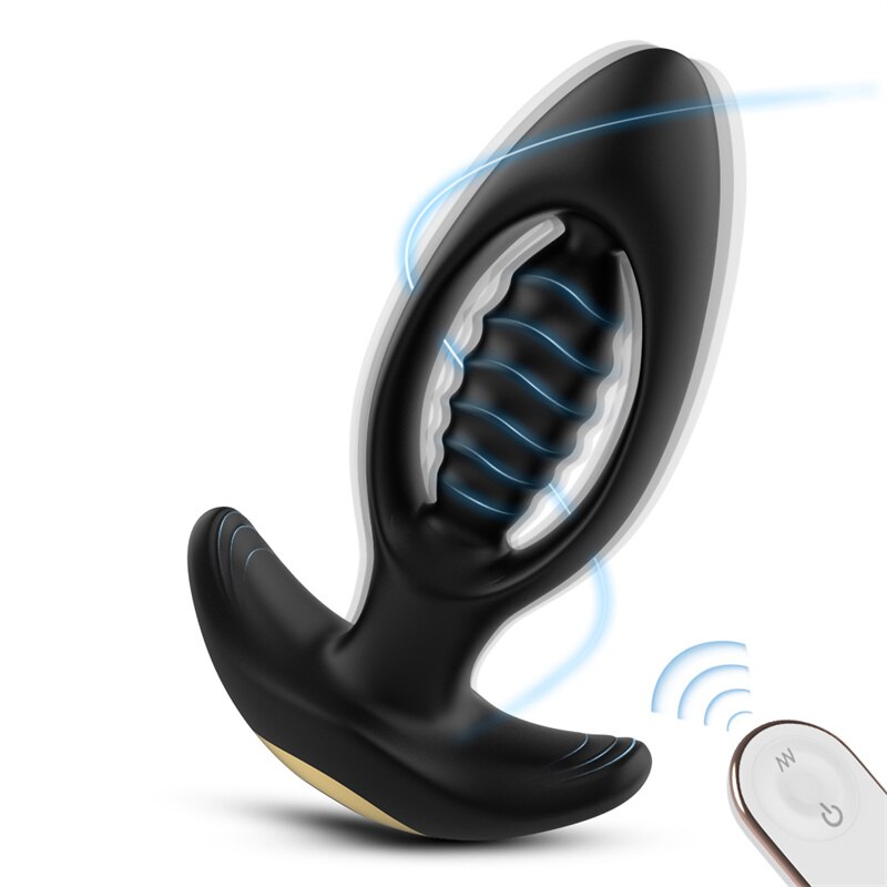 ที่สั่นปลั๊กก้น Dildo Vibrator การนวดแบบไร้สายรีโมทคอนโทรลปลั๊กทวาร กระตุ้น G-Spot ของเล่นทางเพศสำหรับผู้ชาย/ผู้หญิง