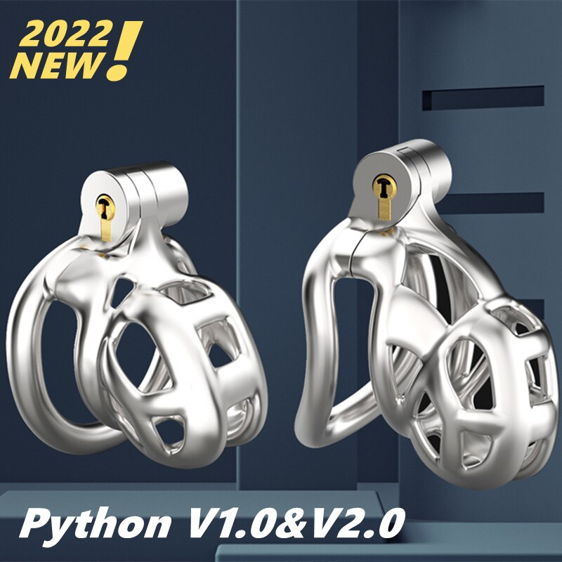 CHASTE BIRD สแตนเลส 316 Python V2.0 กรงจู๋แบบพิมพ์ 3 มิติ ห่วงรัดองคชาต Mamba กรงพรหมจรรย์ Cobra สำหรับผู้ชาย ของเล่นผู้ใหญ่