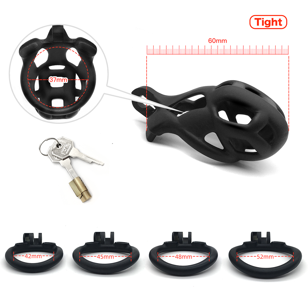 Cobra Male Chastity Device Kit Cock Cage Cock Ring BDSM Adult Games Sex Toys for Men Penis Ring Resin Sleeve PenisTrainer Cage