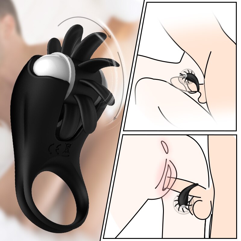 Penis Ring Cock Vibrator สำหรับคู่รัก ผู้หญิงเลีย ช่องคลอดสั่น Clit Stimulator G Spot Orgasm ล็อคชาย Cockring สำหรับผู้ชาย ของเล่น