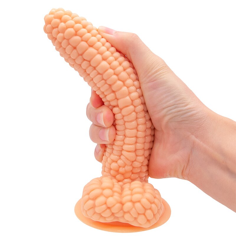Real Corn Silicone Dildo Anal Plug Suction Cup Vegetable Dildo Sex Toy for Women Vaginal Massage G-Spot Masturbator Good