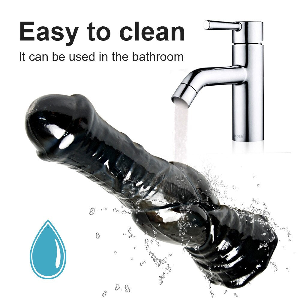 Thick Dildo Realistic Horse Penis Suction Cup Big Black Dildos Anus Stimulate Masturbator For Women Exciting Sex Toys