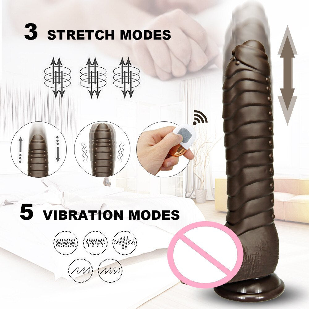 รีโมทคอนโทรล Dildo Vibrator ของเล่นทางเพศสำหรับผู้หญิง คู่รัก อวัยวะเพศชายขนาดใหญ่เสมือนจริง อุปกรณ์ช่วยสำเร็จความใคร่สำหรับผู้หญิง ร้านค้าทางเพศสำหรับผู้ใหญ่