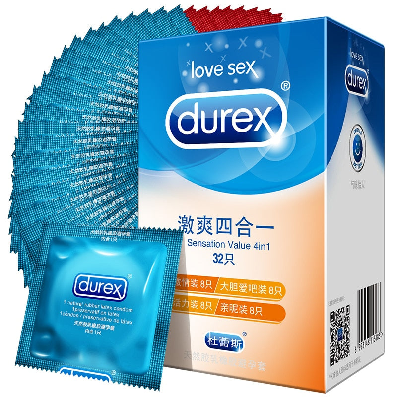 ถุงยางอนามัย Durex Ultra Thin ยางธรรมชาติ ปลอกสวมอวัยวะเพศชาย ชนิดคละ 4 แบบ เพิ่มความสุขพิเศษ หล่อลื่น ถุงยางอนามัย ของเล่นทางเพศสำหรับผู้ชาย