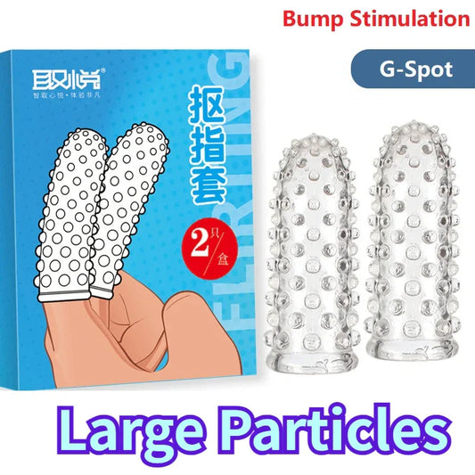 ถุงยางอนามัยแบบสวมนิ้ว G Spot สำหรับนวด ของเล่นผู้ใหญ่สำหรับผู้หญิง ช่วยสำเร็จความใคร่ มีปุ่มใหญ่ ของเล่นทางเพศสำหรับคู่รัก ของเล่นสำหรับผู้ใหญ่