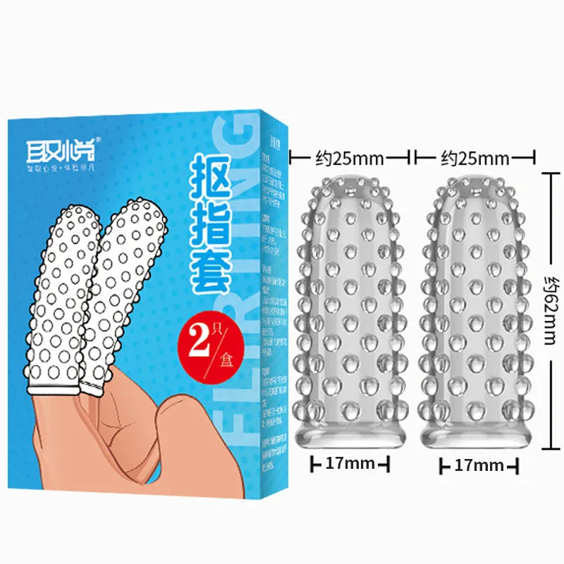 ถุงยางอนามัยแบบสวมนิ้ว G Spot สำหรับนวด ของเล่นผู้ใหญ่สำหรับผู้หญิง ช่วยสำเร็จความใคร่ มีปุ่มใหญ่ ของเล่นทางเพศสำหรับคู่รัก ของเล่นสำหรับผู้ใหญ่