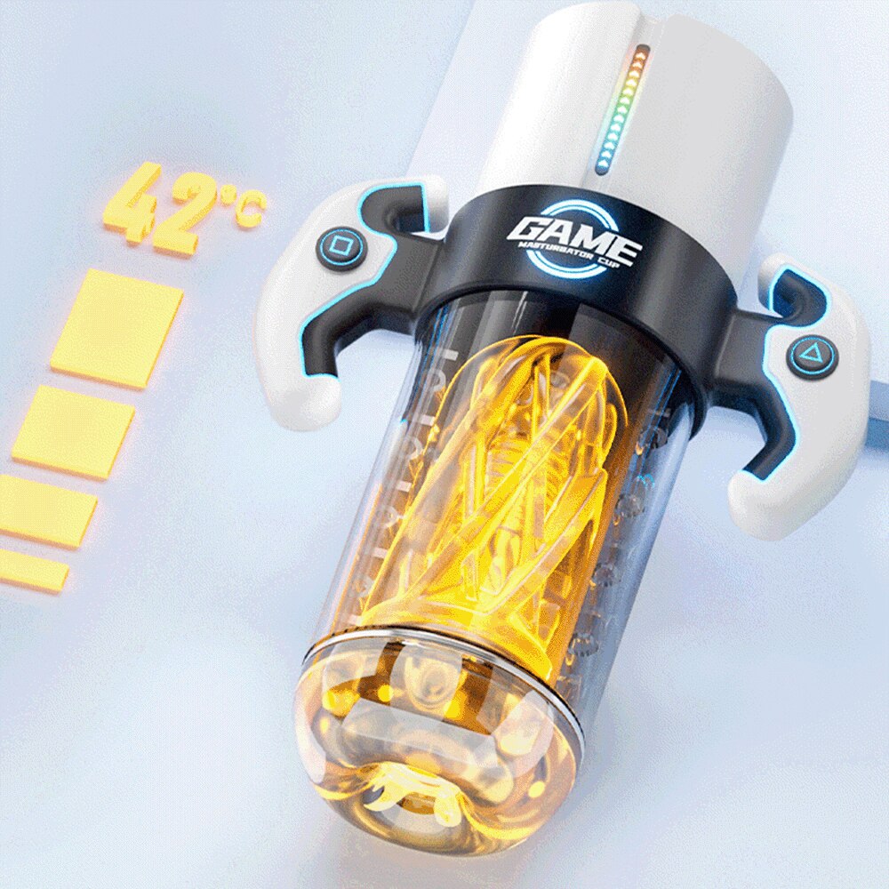 Automatic Male Stroker Vibrator for Men Deep Throat Oral Vaginal Sucking Sex Toys 18+