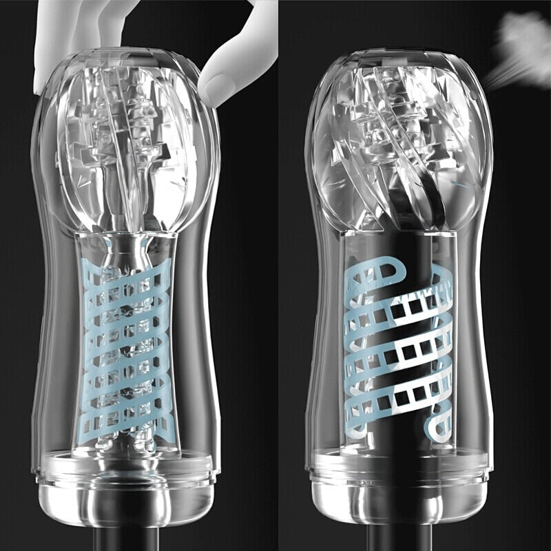 Galaku Durable Exercise Toys for Men's Penis, Vacuum Twisted Cup, Transparent Vagina, Male Masturbator