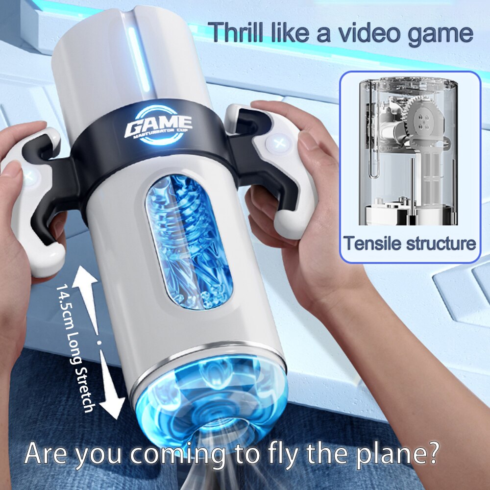 Automatic Male Stroker Vibrator for Men Deep Throat Oral Vaginal Sucking Sex Toys 18+