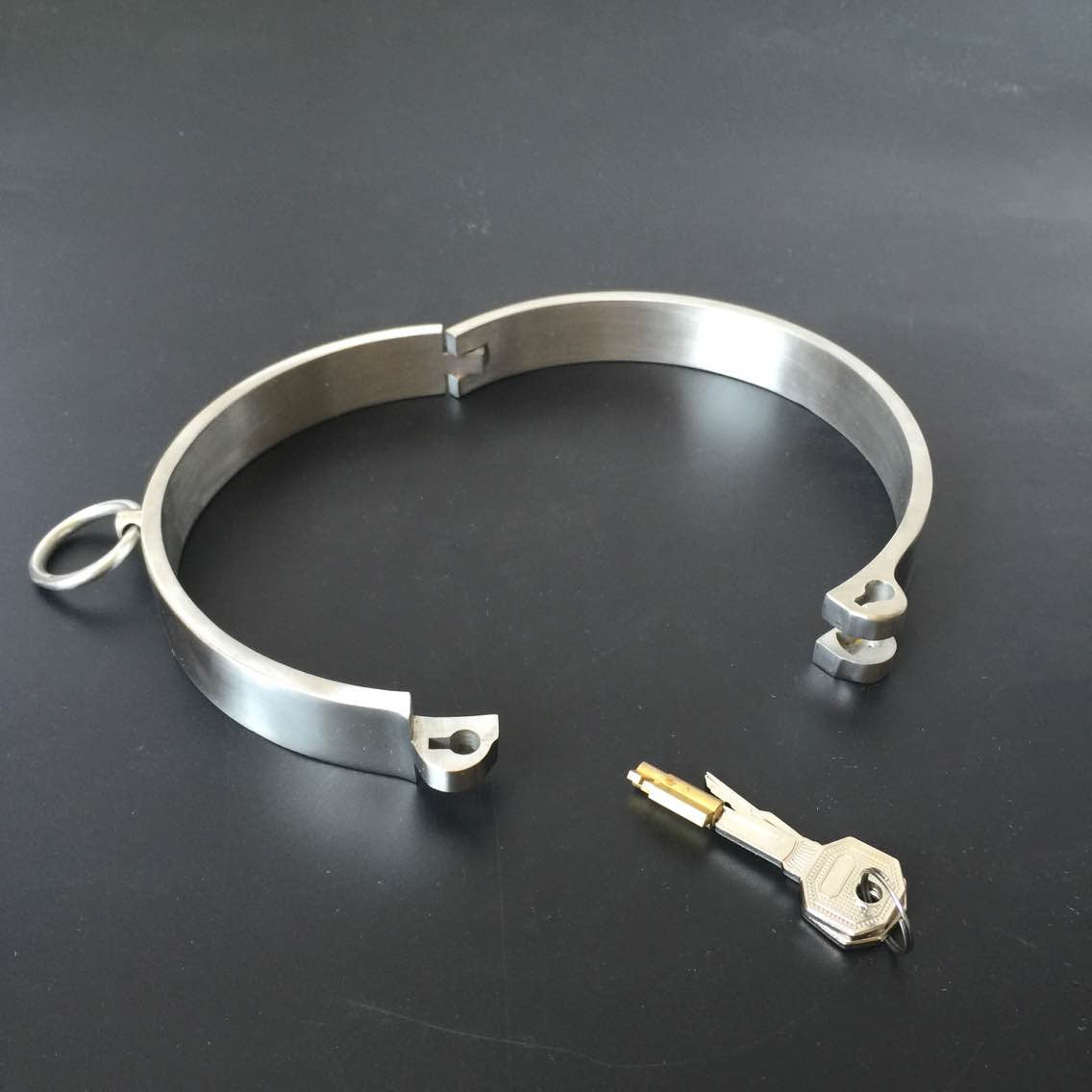 กุญแจมือข้อเท้าสเตนเลสสตีล โซ่ปลอกคอ กุญแจมือโซ่ BDSM สำหรับรัด สลักล็อคที่มองไม่เห็น อุปกรณ์ช่วยตัวเองทางเพศ