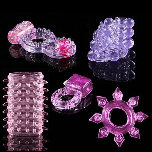 5 Pcs Different Penis Rings Cock Rings Ejaculation Delay Penis Enlargement Adult Product Sex Toys for Man Lock Rings Sex Shop